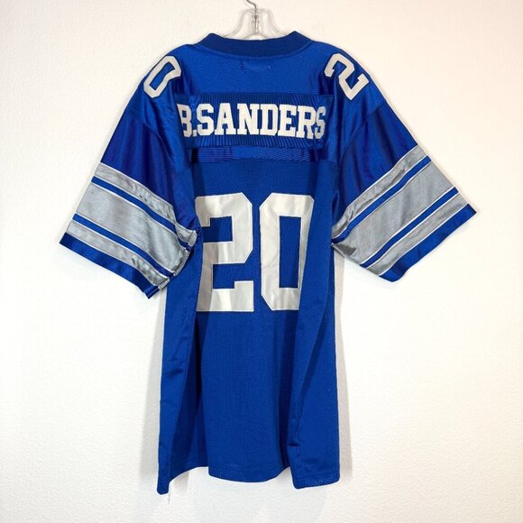 Mitchell & Ness Barry Detroit Lions Throwback Jersey Sanders Size 54 NFL Blue - Picture 2 of 9